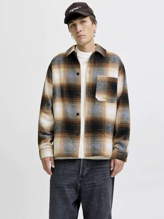 Jack & Jones Long Sleeve Overshirt In Wide Line...