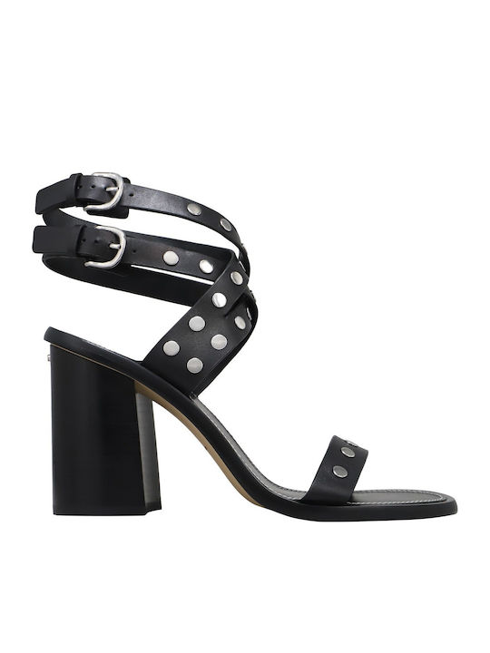 Irene Leather Sandals Black