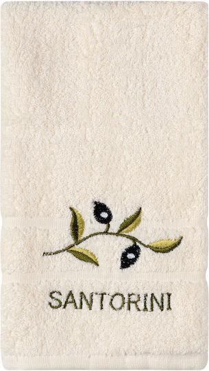 Face Towel 50cm X 100cm Ecru Branch Santorini Silk Fashion
