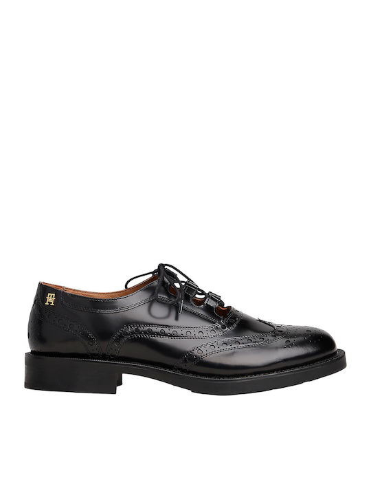 Leather Women's Loafers in Black Color