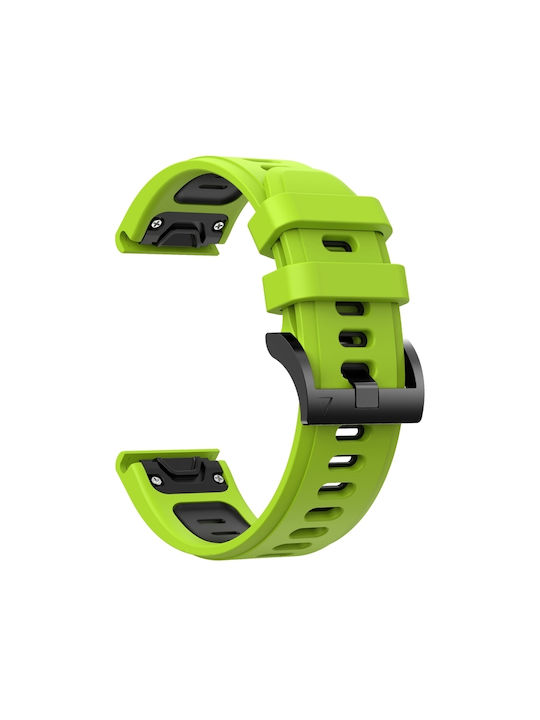 Garmin Instinct 22mm Two-Tone Sport Silicone Watch Strap Green Glow + Black