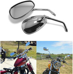 Motorcycle Mirrors for Honda Magna / Shadow for Kawasaki Vulcan for Keeway Easy for Suzuki Bandit 1200 2pcs Silver