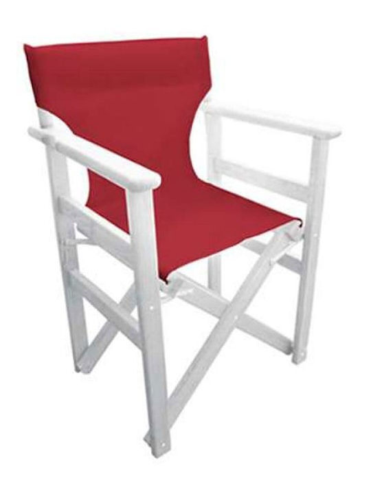 Director Chair Wooden Red 68x51cm