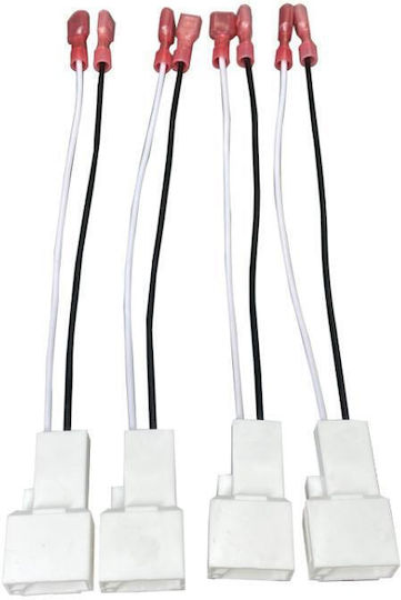 4 Pieces Car Audio Wiring Connector Conversion Adapter Speaker Subwoofer Toyota Mitsubishi Subaru White