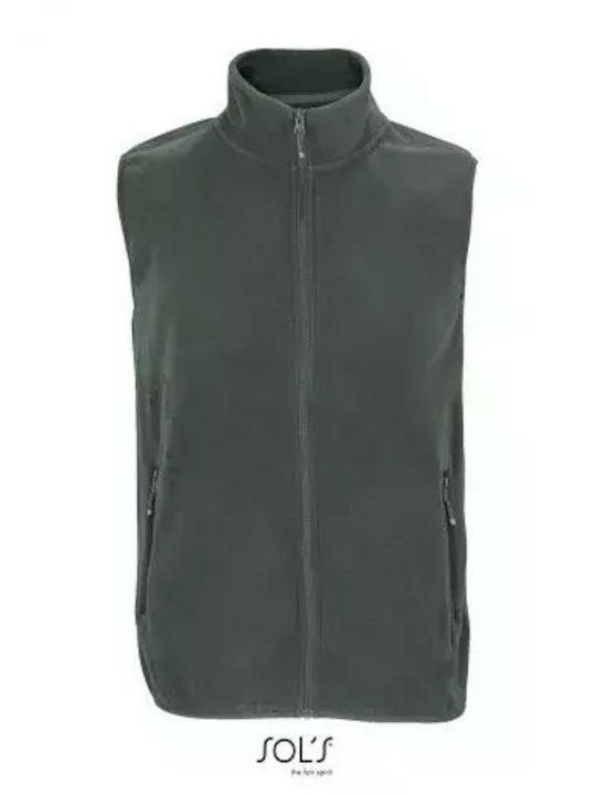 Sol's Factor Men's Sleeveless Promotional Cardigan Forest Green