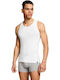 Men's Undershirts Sleeveless in White Color 2Pack
