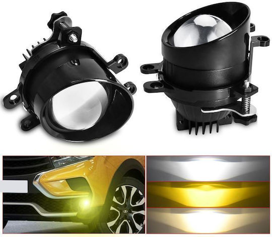 LED Hyundai Matrix Lexus IS F Nissan Note Toyota Tacoma / 4-Runner / Tundra / Highlander / C-HR / Sienna / Camry / Corolla / Yaris / Avalon / Matrix / Prius / Lexus 55W 3cm με Κίτρινο Φωτισμό 2τμχ