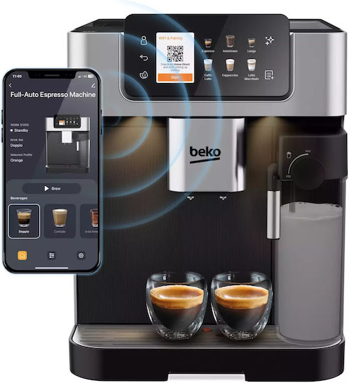 Beko Automatic Espresso Machine 1350W Pressure 19bar for Cappuccino Black S71013934