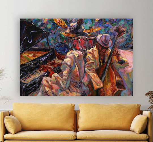 Canvas Painting Jazz Band Style 150x100 Cm