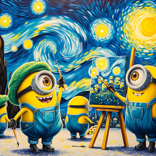 Платнен Панел Живопис Поп Арт Van Gogh 80x80 См