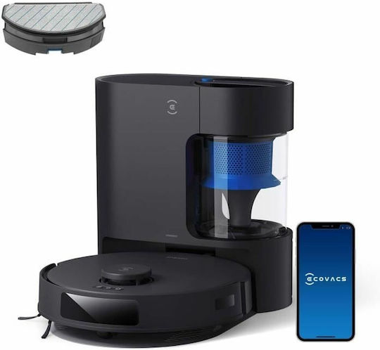 Ecovacs Deebot N20 Pro Plus Σκούπα Ρομπότ με Χαρτογράφηση Laser & Απορρόφηση 8000Pa Μαύρη