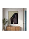 Gemälde Zitat Leinwand Beige Blau Welt 80x120 cm