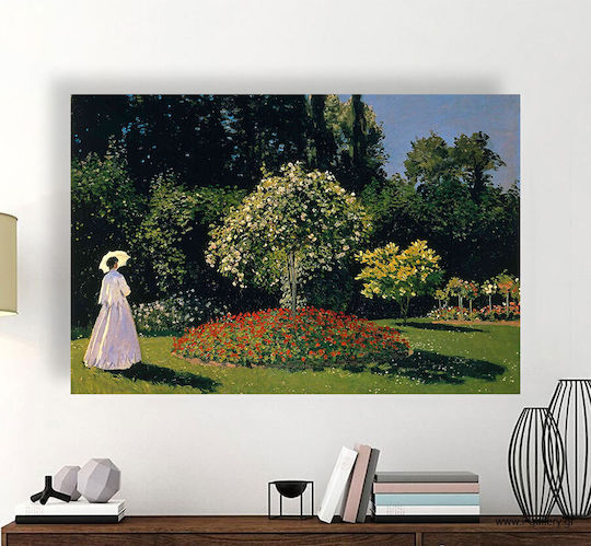Gemälde Zitat Leinwand Lady In Garden Monet 40x30 cm