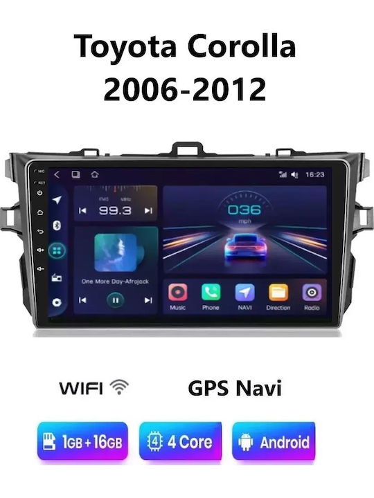 Auto-Audiosystem für Toyota Korolla 2006-2012 (Bluetooth/USB/Eingebautes Wi-Fi / GPS / Apple CarPlay / Android Auto) mit Touchscreen 9"