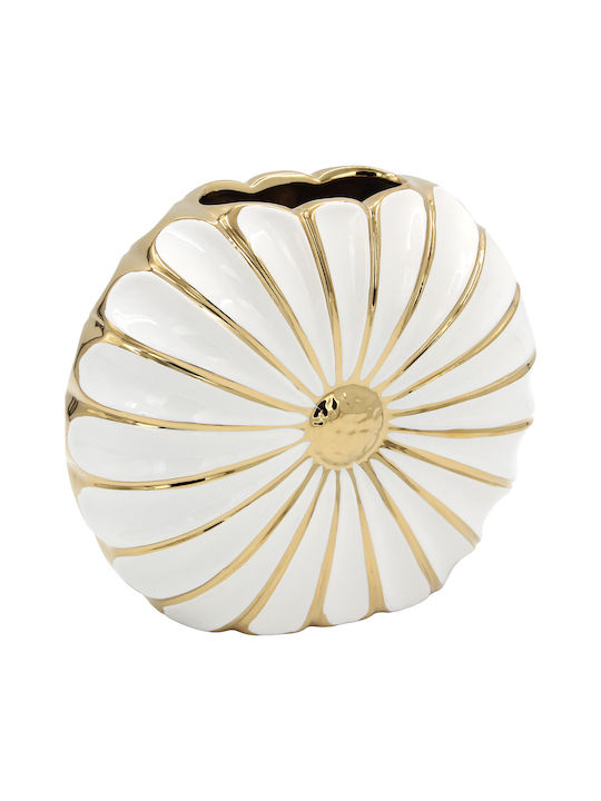 Keskor Decorative Vase White 17x8x19cm
