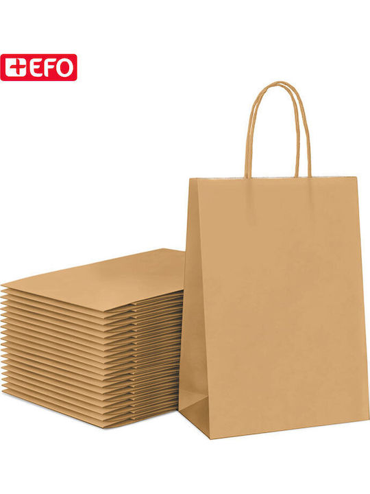 +Efo Хартиена Чанта за Подарък Кафяв 26x12x33см.