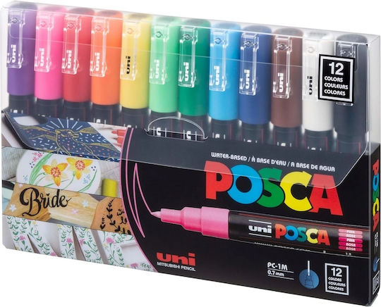Posca Permanentmarker 0.7mm Colorful 12Stück