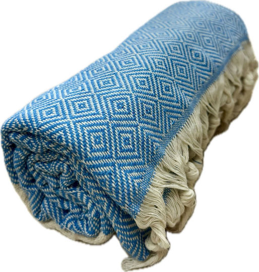 Bangs Light Blue Beach Towels with Fringes 180x85cm