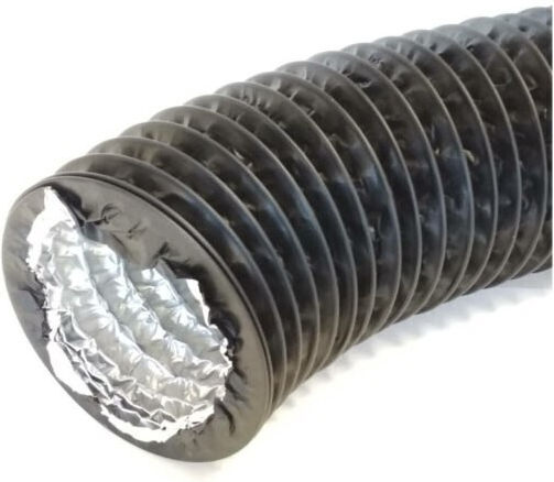 Conductă Flexibilă De Ventilație Combyflex Întărire Cu Sârmă Europlast Fc200-3m Ø200mm-3m Neagră
