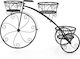 Costway Metal Plant Stand Bicycle Design Shelf 3 Baskets Black 85 x 25 x 50 cm Gt4316dk