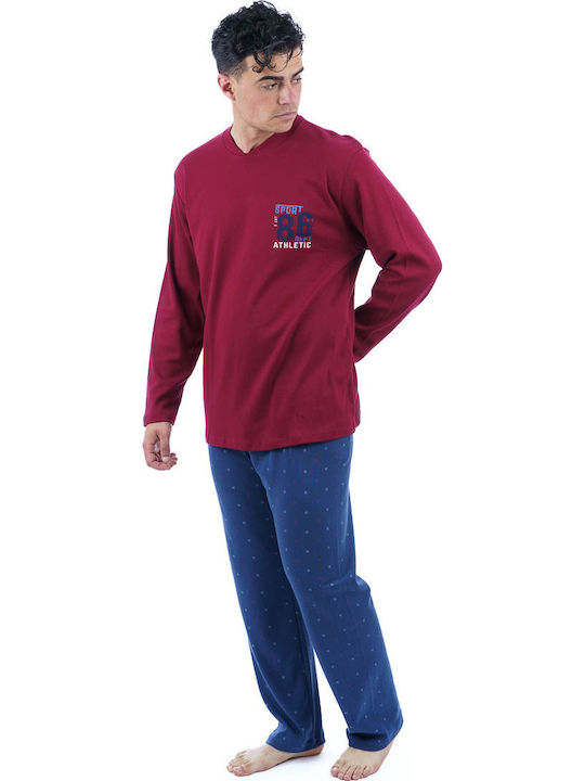 Dustin Men's Winter Pajamas Set Maroon