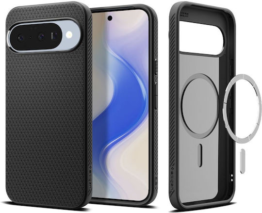 Spigen Liquid Air Mag Umschlag Rückseite Silikon Schwarz (Google Pixel 10 / 10 Pro)