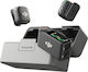 DJI Mic 3 (2 TX + 1 RX + Charging Case) Комплект Безжично Δυναμικό Микрофон Летящ, Колан Журналистически в Черен Цвят