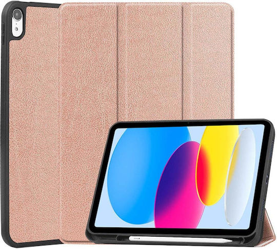 Sonique Flip Cover Ανθεκτική Ροζ Χρυσή (Apple iPad 10th Gen 10.9" (2022))
