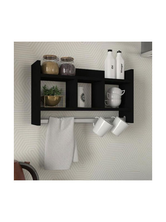 UnicUtil Wall Shelf 63.6x35x15cm Black
