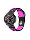 Amazfit T-Rex 2 Two-Color Holes Reverse Buckle Silicone Black Pink Red