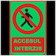 Phosphorescent Sign No Entry A4