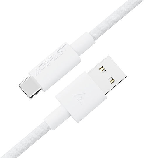 Hoco Braided USB 2.0 Cable USB-C male - USB-C / USB-A 18W White 1.2m (C18-04)
