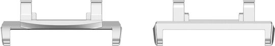 Amazfit Active Edge A2212 1 Paar Metallarmbänder Silber