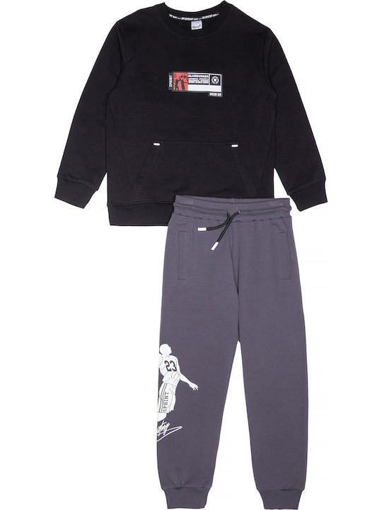Kids Sweatpants Set Black 2pcs