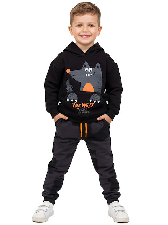 Kids Sweatpants Set Black 2pcs