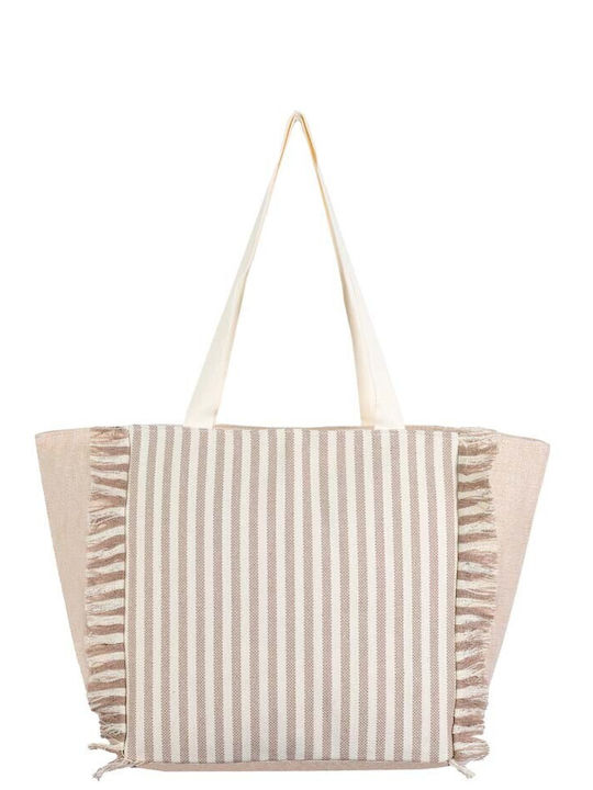 Aquablue Fabric Ecru Beach Bag