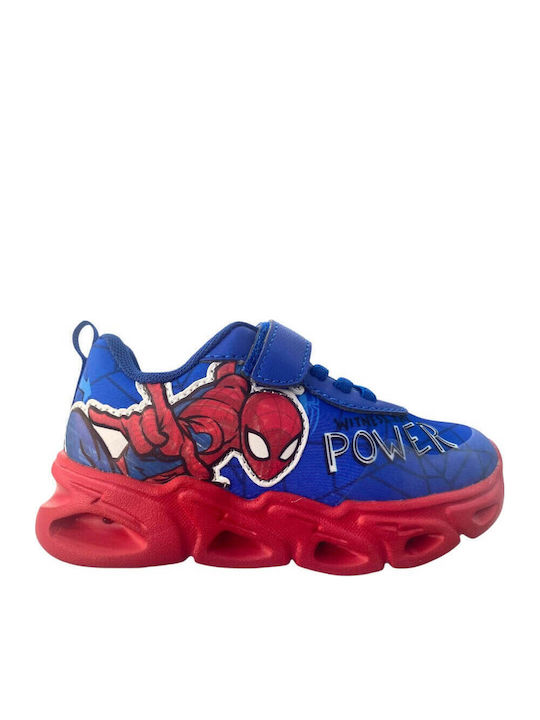 Παιδικά Sneakers με Σκρατς & Φωτάκια Μπλε