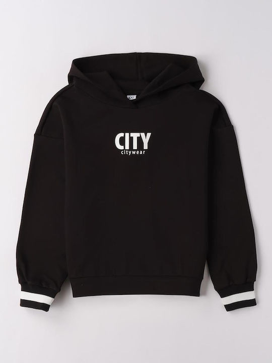 Kids Sweatshirt with Hood Black