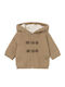 Kinderstrickjacke Baumwolle mit Kapuze BEZ