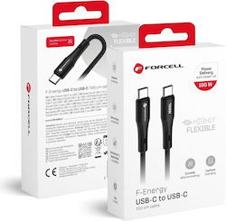 Forcell F-energy USB 2.0 USB-C male - USB-C 100W 1m Forcell F-energy USB 2.0 USB-C male - USB-C 100W 1m