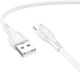 Borofone USB 2.0 Cable USB-C male - USB-A Λευκό 1m