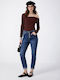 High Waist Women's Jean Trousers in Mom Fit