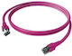 Easylan S/FTP Cat.6a Ethernet Network Cable 2m Purple 1pcs