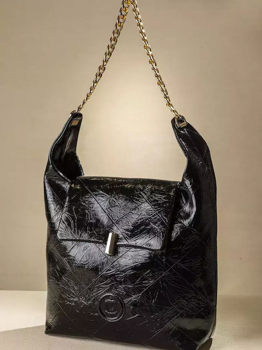 Fragola Women's Shoulder Bag Black Shiny