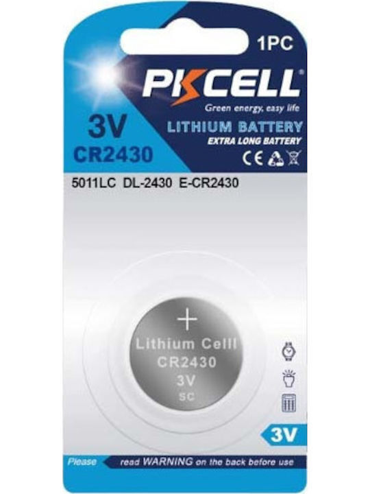 Pkcell Lithium Watch Battery CR2430 3V 1pcs