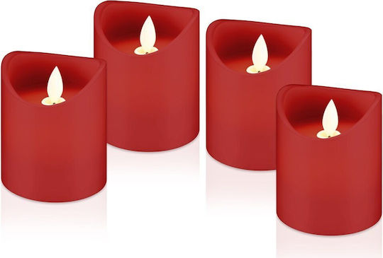 Goobay Lustră Decorativă Lumânare Roșu 12buc