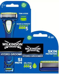 Wilkinson Hydro5 Groomer Set Aparat de Ras Trimmer 4 În 1 + 5 Rezerve Wilkinson Hydro5 Groomer Set Aparat de Ras Trimmer 4 În 1 + 5 Rezerve