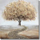 Olympus Diamond Painting "golden Tree On A Road" Ψηφιδωτό Μωσαικό "χρυσό Δέντρο Δρόμο" 40χ30