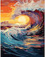 Olympus Diamond Painting "Waves Sunset" Mozaic cu Diamante "Valuri Apus de Soare" 50x40