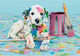 Olympus Diamond Painting "Dalmatian Dog Covered in Colors" Mosaic "Dalmatian Puppy Covered in Colors" 40x30